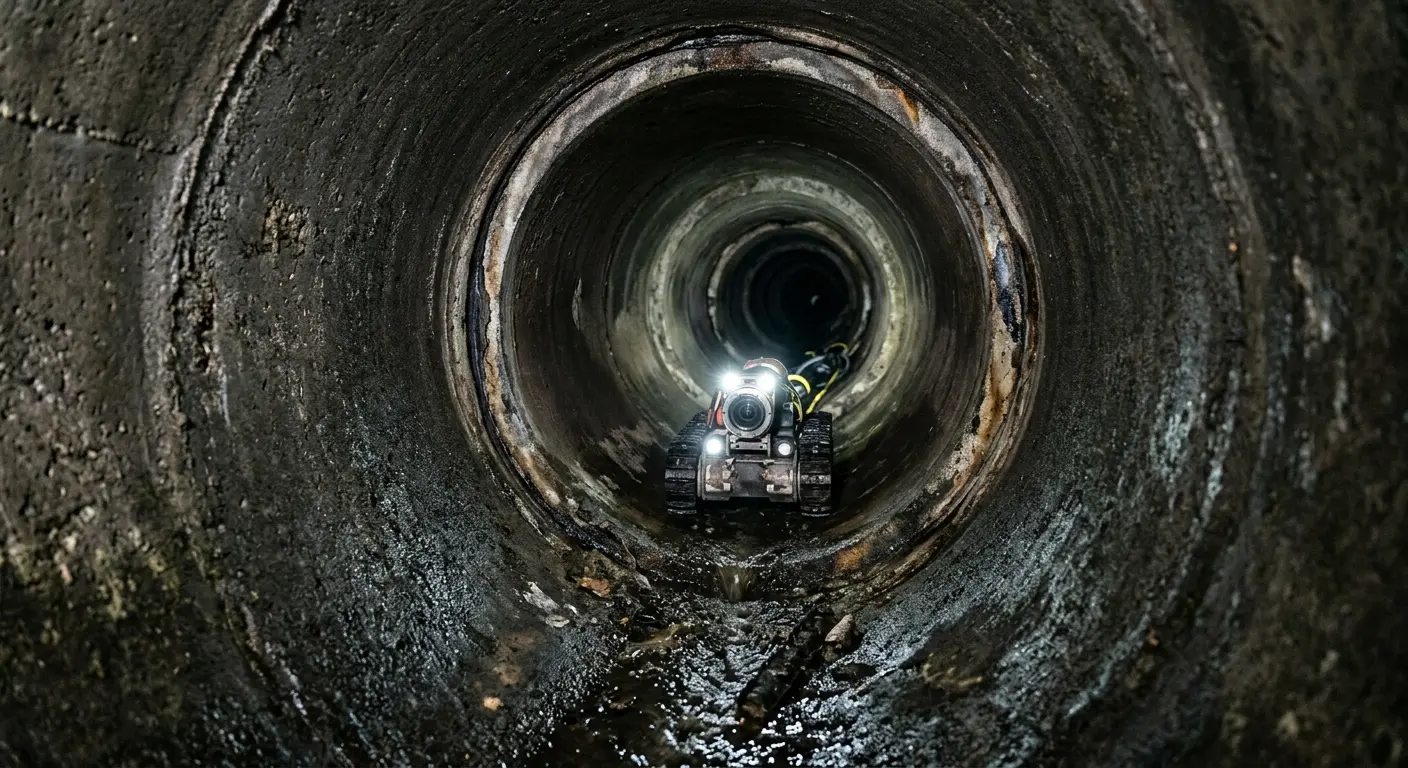 Robotic sewer camera inspecting pipe interior for Sewer Line Cleaning in Waconia